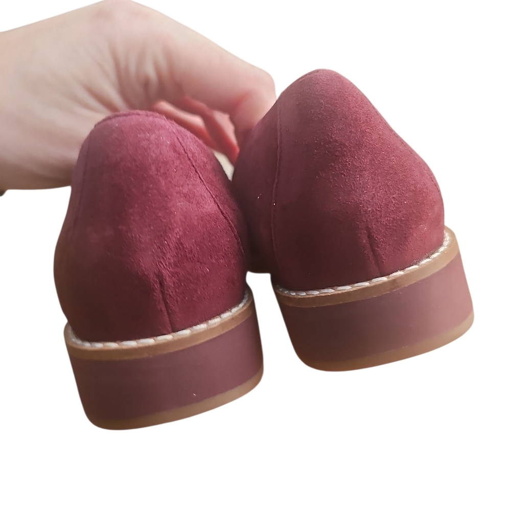 Cole Haan Go-To Suede Leather Slip On Loafers Women's Size 5.5 Burgundy New - Picture 5 of 7